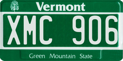 VT license plate XMC906