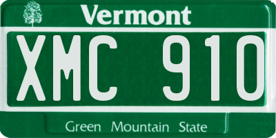 VT license plate XMC910