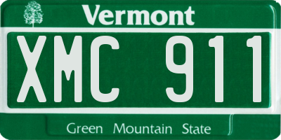 VT license plate XMC911