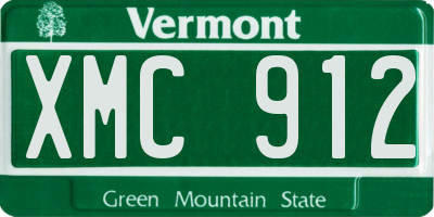VT license plate XMC912