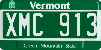 VT license plate XMC913