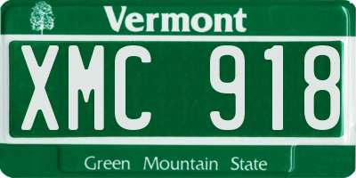 VT license plate XMC918