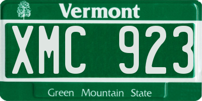 VT license plate XMC923