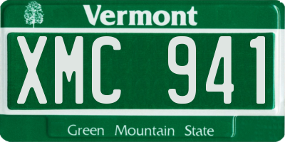 VT license plate XMC941