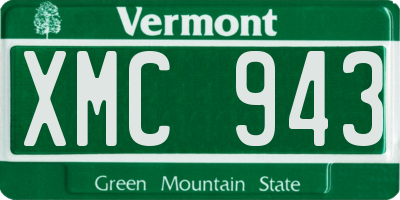 VT license plate XMC943