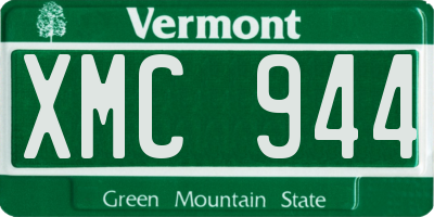 VT license plate XMC944