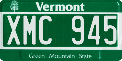 VT license plate XMC945