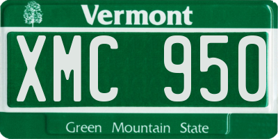 VT license plate XMC950