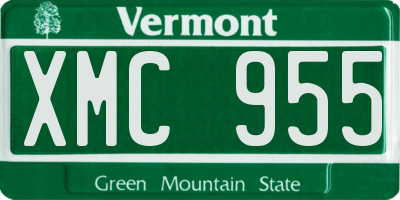VT license plate XMC955