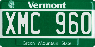 VT license plate XMC960