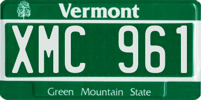 VT license plate XMC961