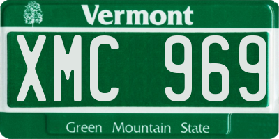 VT license plate XMC969