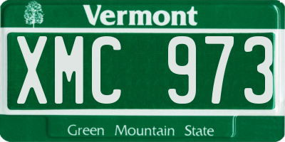 VT license plate XMC973