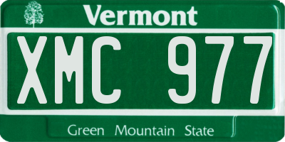VT license plate XMC977