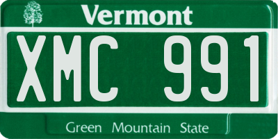 VT license plate XMC991