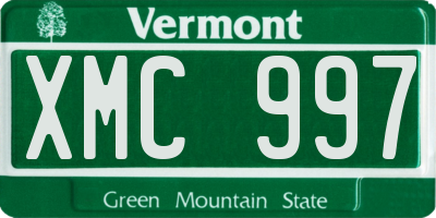 VT license plate XMC997
