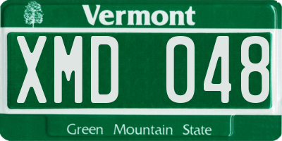 VT license plate XMD048