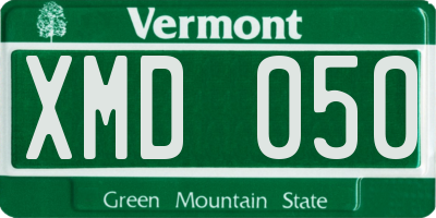 VT license plate XMD050