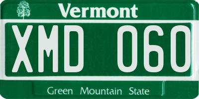 VT license plate XMD060