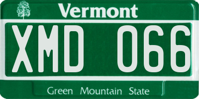 VT license plate XMD066