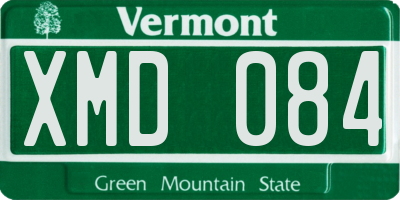 VT license plate XMD084