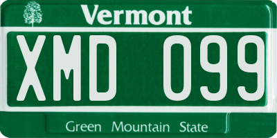 VT license plate XMD099
