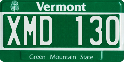 VT license plate XMD130