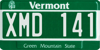 VT license plate XMD141