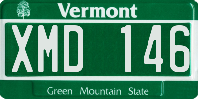 VT license plate XMD146