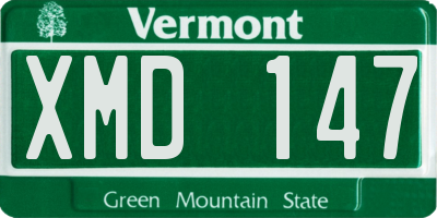 VT license plate XMD147