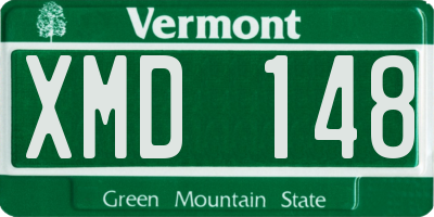 VT license plate XMD148