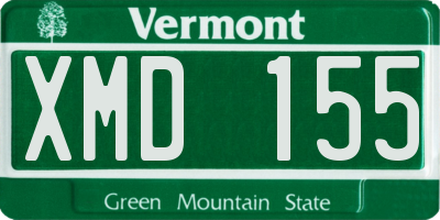 VT license plate XMD155