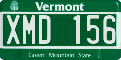 VT license plate XMD156