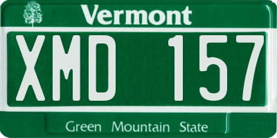 VT license plate XMD157