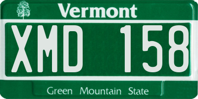VT license plate XMD158
