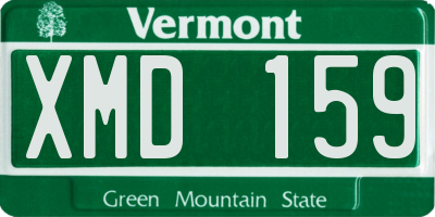 VT license plate XMD159