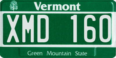 VT license plate XMD160
