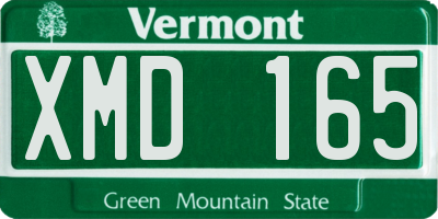 VT license plate XMD165