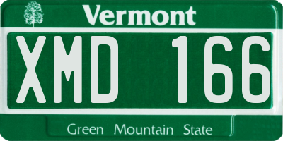 VT license plate XMD166