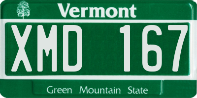 VT license plate XMD167