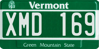 VT license plate XMD169