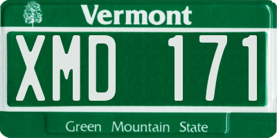 VT license plate XMD171