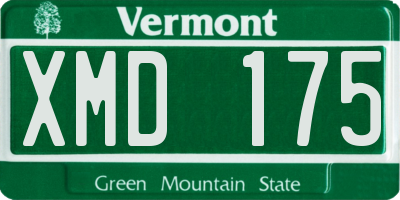 VT license plate XMD175