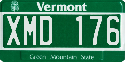 VT license plate XMD176