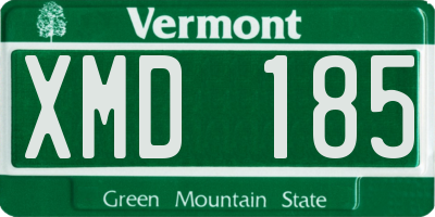 VT license plate XMD185