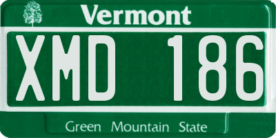 VT license plate XMD186