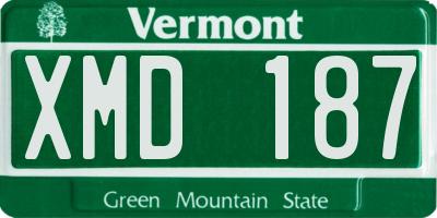 VT license plate XMD187