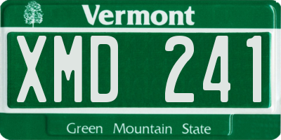 VT license plate XMD241