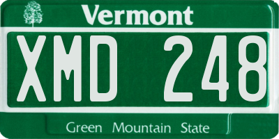 VT license plate XMD248