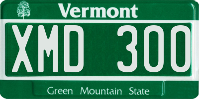 VT license plate XMD300